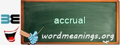 WordMeaning blackboard for accrual